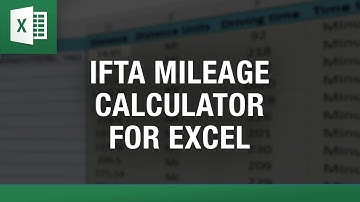 IFTA Mileage Calculator in Excel
