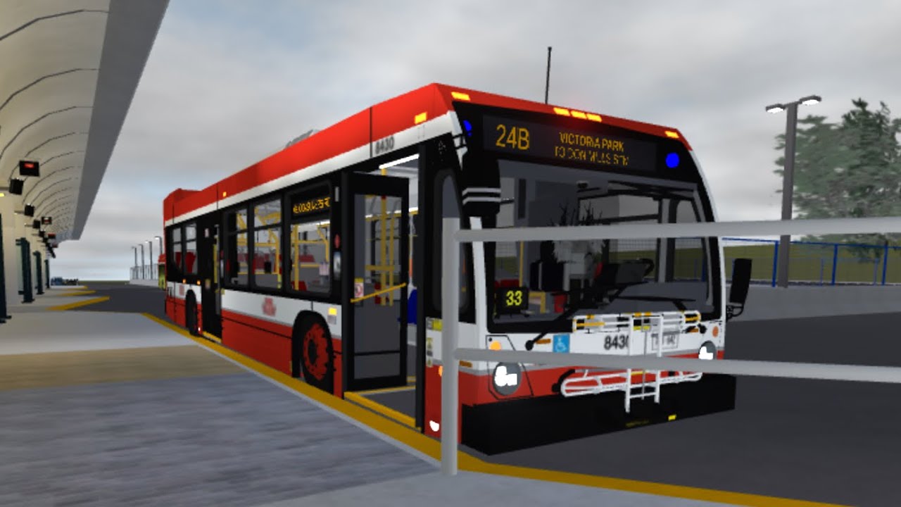 Roblox Toronto Transit Commission ride on the 24B Victoria park From Victoria park to Surrey ave 
