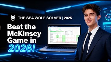 McKinsey Solve Game 2026 Tutorial — Beat the Sea Wolf Game with This Excel Solver!