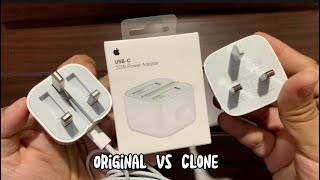 Apple 20W Power Adapter Unboxing | Original Vs Clone Power Adapter for Apple iPhone iPad iWatch