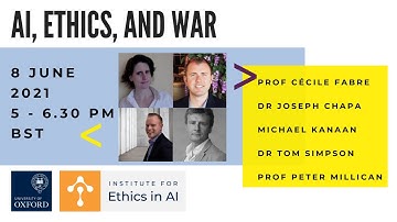 Ethics in AI Seminar: AI, Ethics, and War