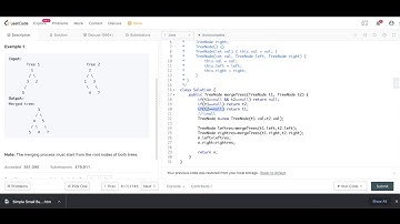 leetcode617. Merge Two Binary Trees-recursion