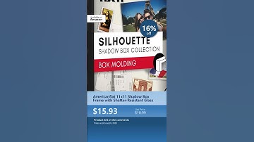 Americanflat 11x11 Shadow Box Frame with Shatter-Resistant Glass