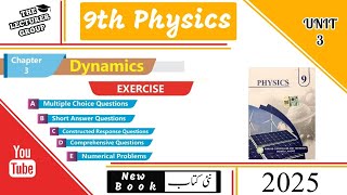 9th Class Physics Chapter 3 | Dynamics Full exercise solution | PTB 2025 screenshot 4