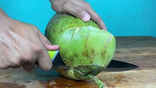 Fantastic Coconut Peeling with Sharp Knife | Amazing Coconut Cutting Skill #Coconut #fruitcutting