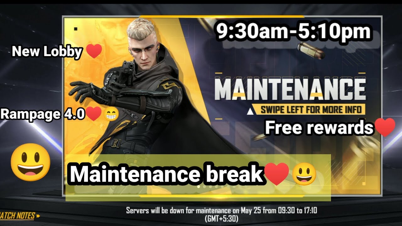 Free Fire maintenance break full details || Garena Free Fire Max || Usual Advance