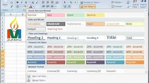 Microsoft Excel 2007 --Home Tab Tutorial In Dari Part5