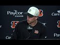 Joe Burrow answers questions during Bengals big offseason