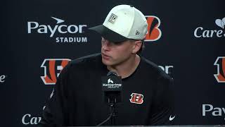 Joe Burrow answers questions during Bengals big offseason