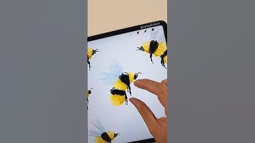 EASY and SIMPLE Bee in Procreate 🐝 #procreate #shorts #art