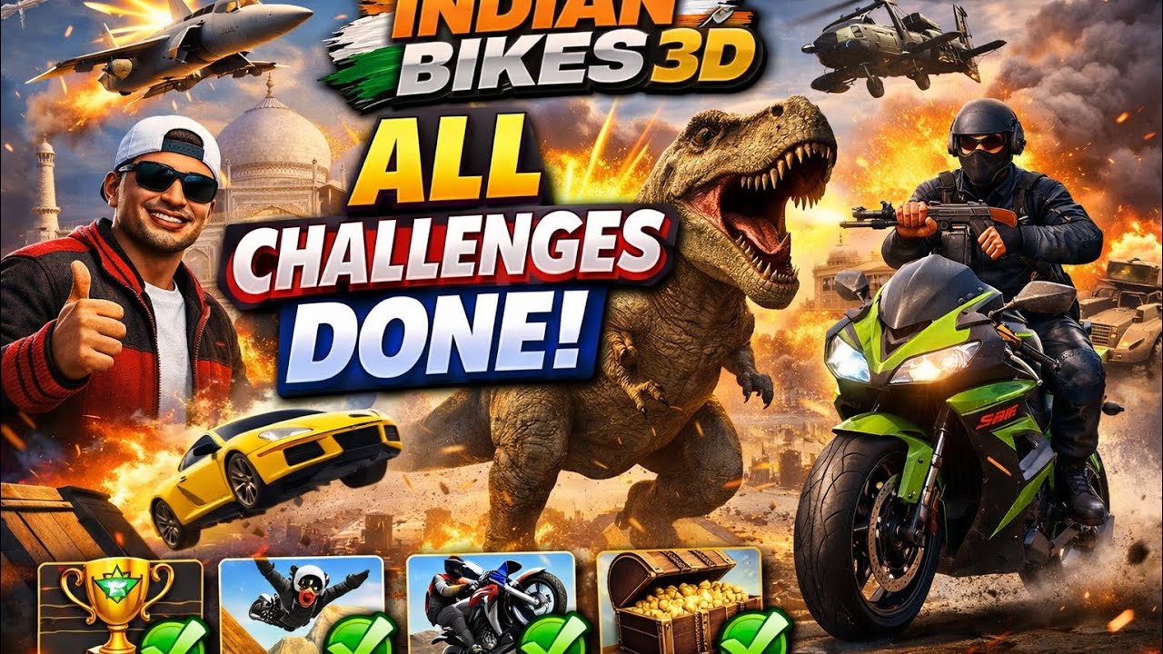 India bike 3d all challenges done in this video @Mr.ProHarshGamer 