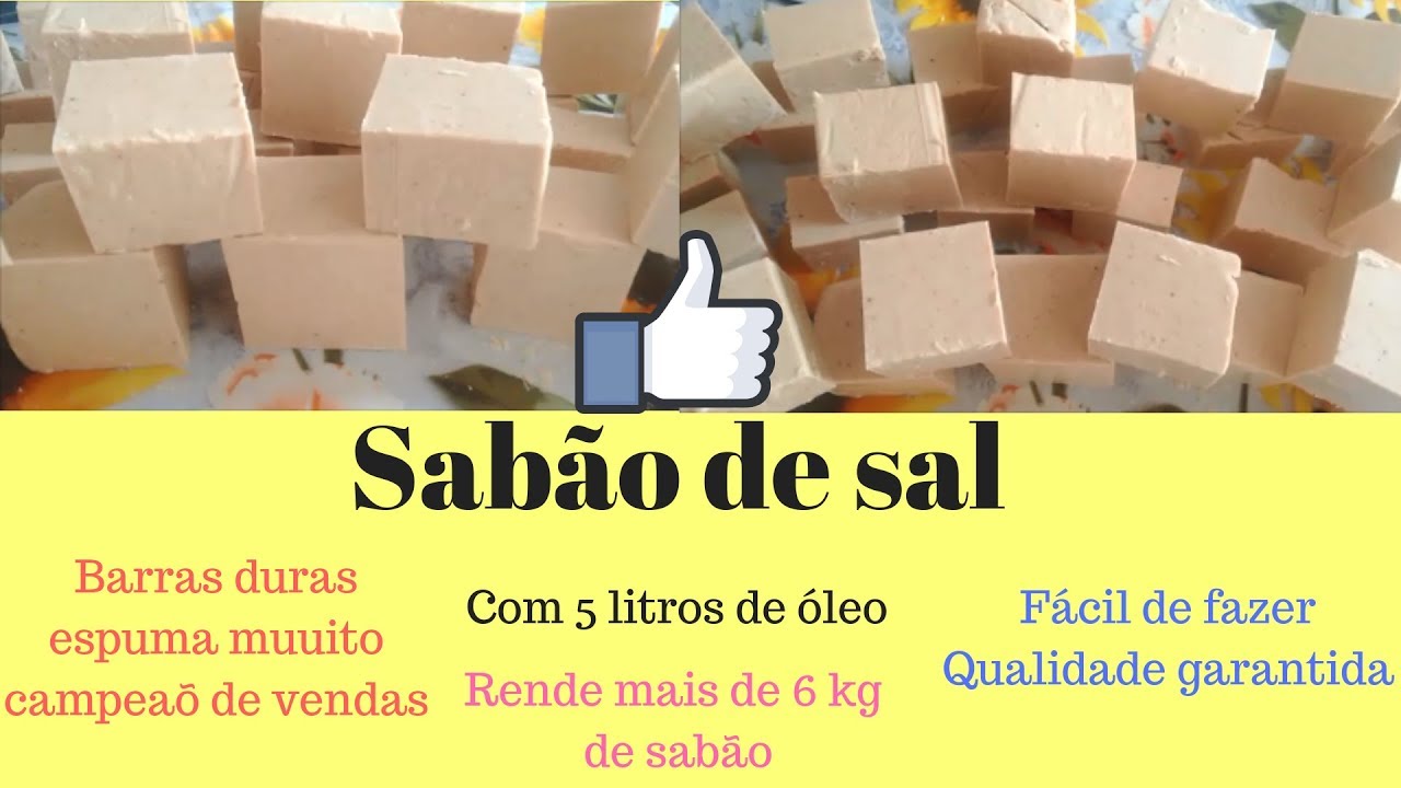 sabao de sal com 5 litros de oleo rende mais de 6 kg feito com soda yara youtube sabao de sal sabao caseiro com alcool receitas de sabao