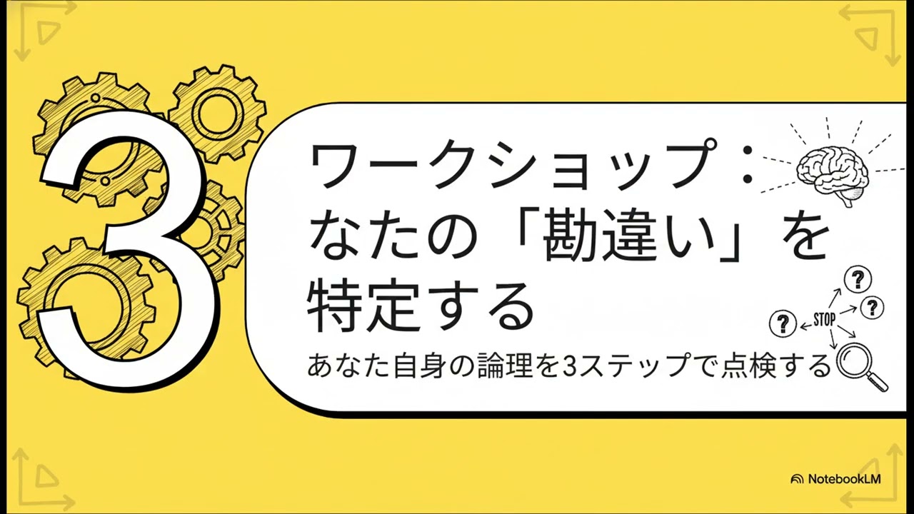 0106【前半】 「努力」が裏切られる論理的理由：必要条件を十分条件だと勘違いする脳のバ