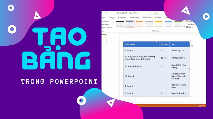 Cách lập khung so sánh trên powerpoint 2007