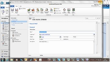 Dynamics CRM - Creating a Case