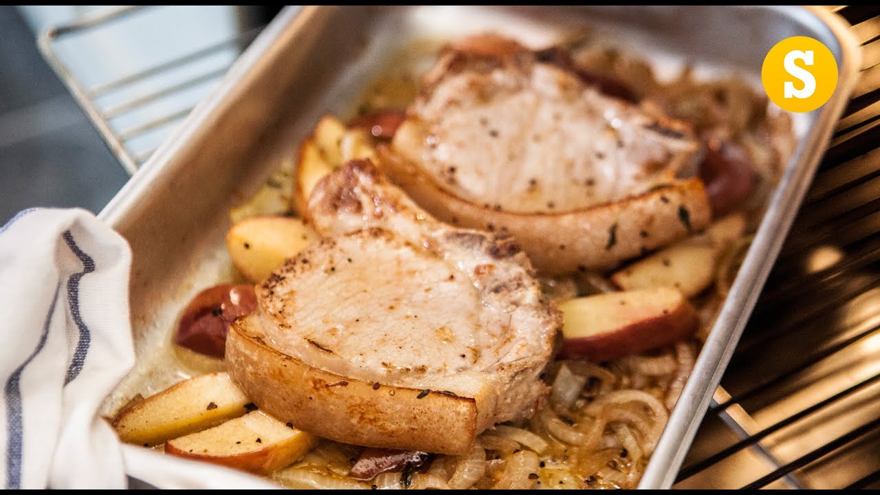 Perfect Pork Chop Recipe With Apples | Sorted Food