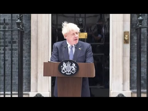 British Prime Minister Boris Johnson announces his resignation