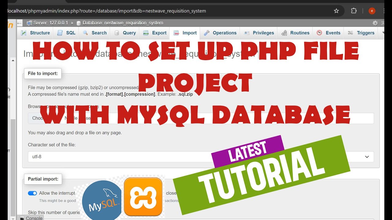 HOW TO RUN/SET-UP A PHP FILE PROJECT WITH MYSQL DATABASE FILES (Latest ...