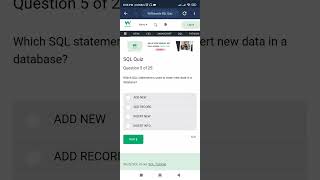 CLASS 55. w3schools sql quiz Question 5 by Sandeep Dalal CSE | sql interview questions and answers