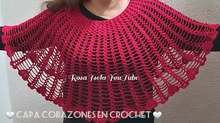 Capa Corazones En Crochet #RosaIsela