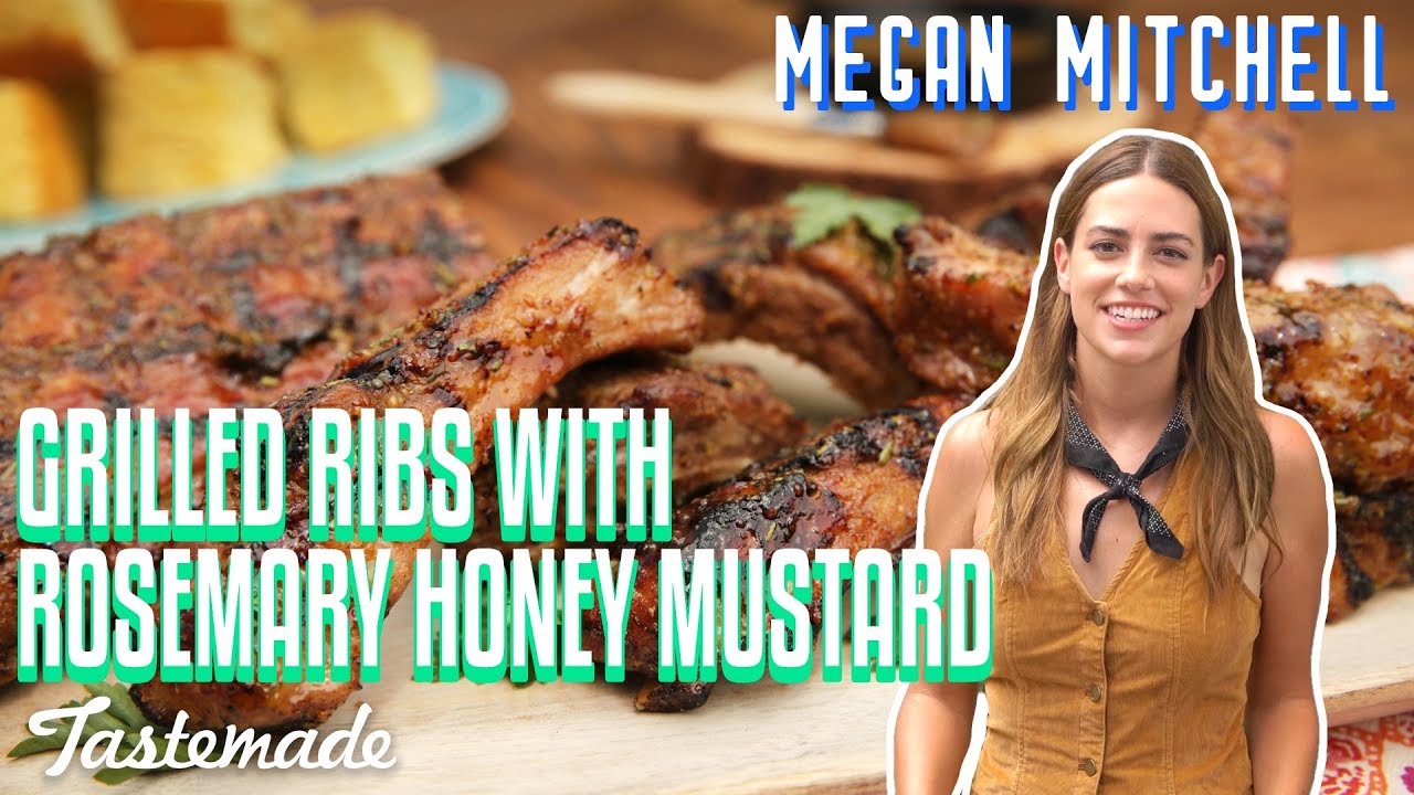 Grilled Ribs With Rosemary Honey Mustard I Megan Mitchell | Tastemade