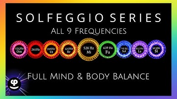 Deep Sleep | All 9 Solfeggio Frequencies | Black Screen | Binaural Beats