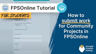 How to submit work for Community Projects in FPSOnline