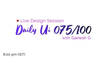 Daily UI 075/100 (  Pre Order ) with Ganesh G