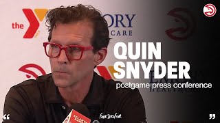 Atlanta Hawks vs. Knicks Postgame Press Conference: Quin Snyder