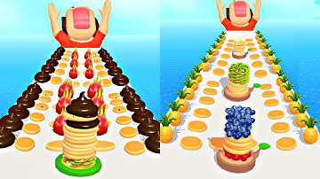 MAX LEVELS PANCAKES RUN 🥞🍀💕: All Levels Gameplay Walkthrough Android, iOS NEW UPDATE #gameplay