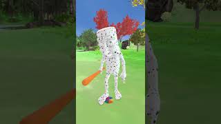 Buff Orange vs. Giant Marshmallow: Epic Backyard Battle! 🍎🦈🥊 #3DAnimation #FunnyShorts #shorts
