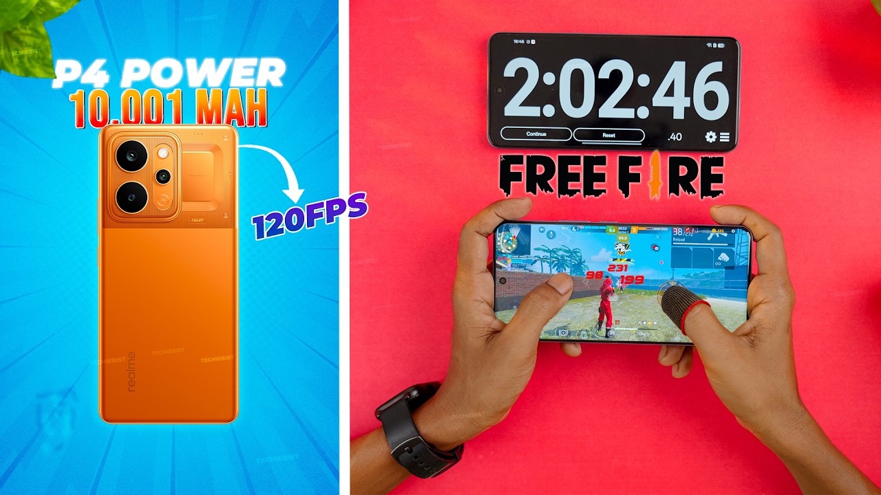 Realme P4 Power Free Fire Gameplay 🔥😳 FPS, Heat & Battery