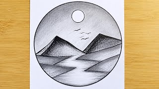How to Draw a Landscape with Pencil / Pencil Drawing 