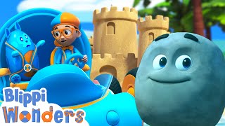 Blippi Learns About Sand | Blippi Wonders Magic Stories and Adventures for Kids | Moonbug Kids