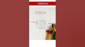 🤩 What are RADICALS in Maths ? | #radicals #maths #concept #squareroot #shorts