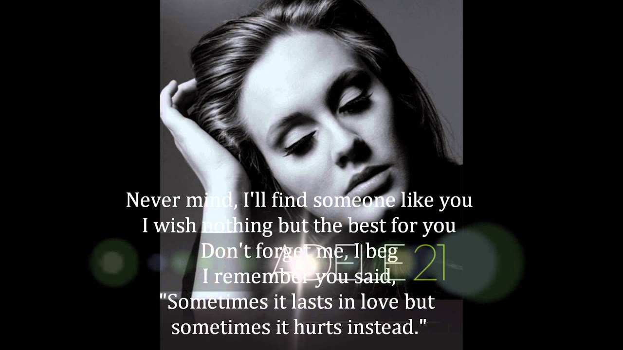 someone like you lyrics adele