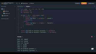 Celebrity Explicación del ejercicio de Identificación de notas aprobadas  en JavaScript en AI GEMINIS Profile