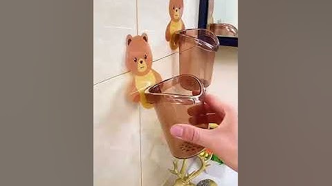 Cốc gấu dán tường để đồ siêu chắc , siêu tiện lợi , sạch sẽ .
