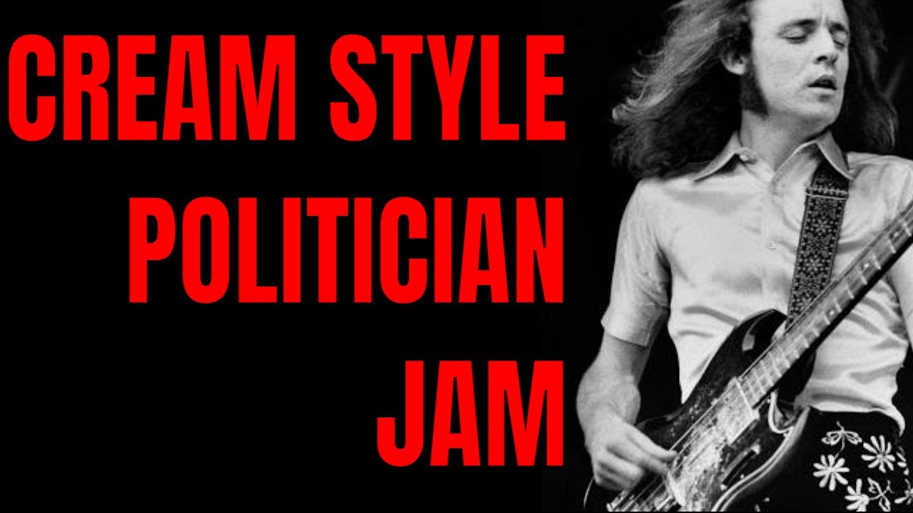 Politician Jam Cream Style Guitar Backing Track (D 12 Bar Blues) YouTube