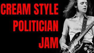Politician Jam | Cream Style Guitar Backing Track | 12 BAR BLUES Key Of D chords