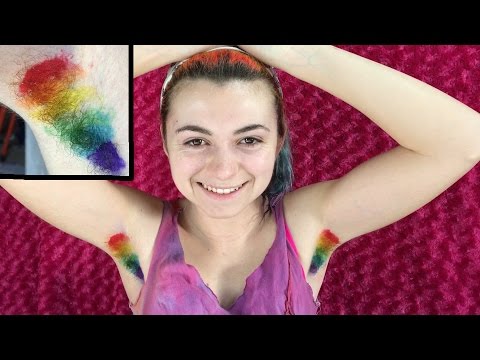 RAINBOW Armpit Hair Dye! (Dying my Armpits) DIY
