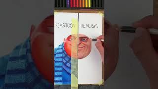 Carton VS Realism drawing #drawing #art #foruyou