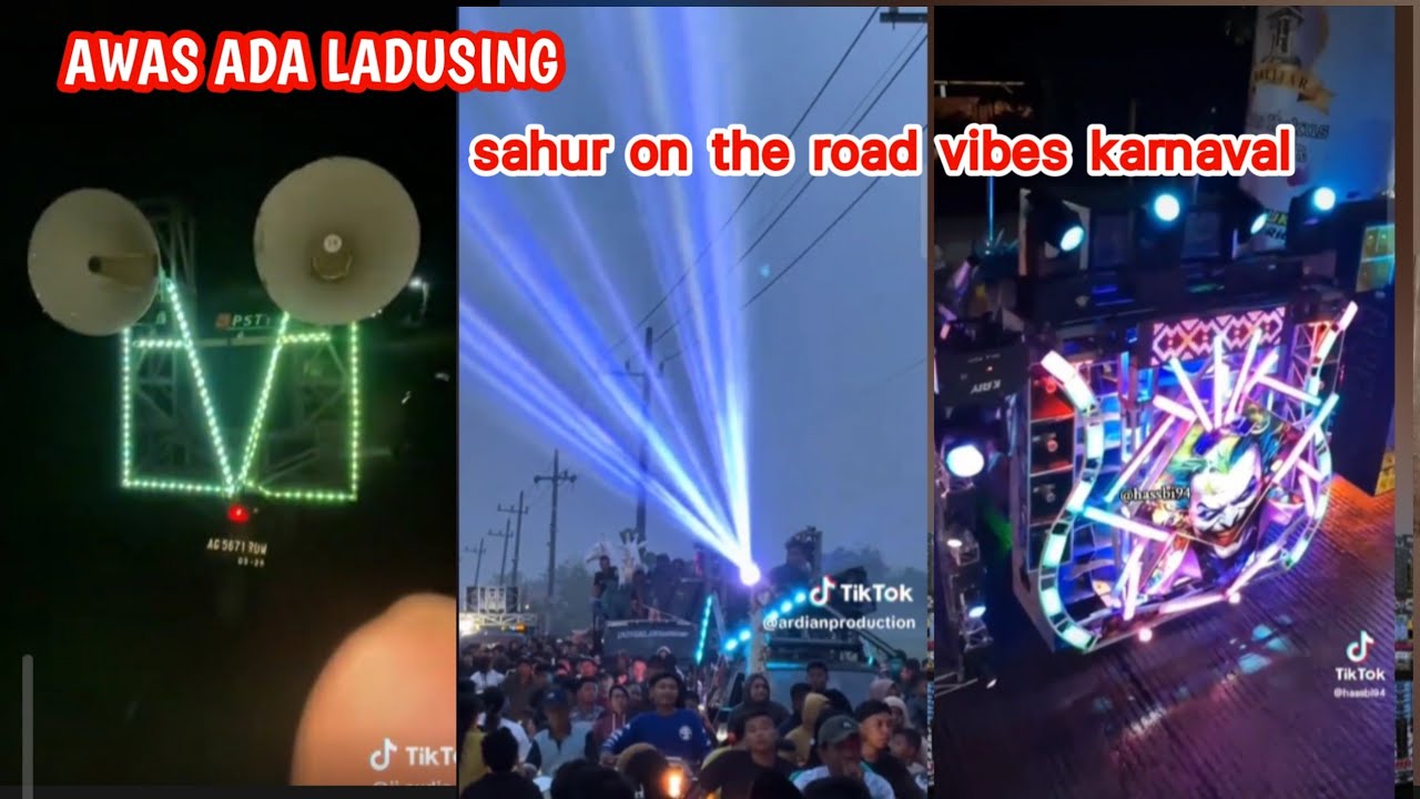 DIKAWAL POLISI‼️ BATTLE BERKEDOK SAHUR ON THE ROAD‼️reaction miniatur sound#sound#battle