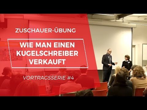 Zuschauer Übung: Wie man einen Kugelschreiber verkauft