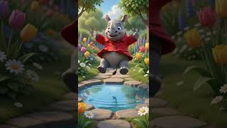 🦏 Rhino Wears Red Coat 😂