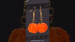 DIY Beaded Pumpkin Earrings 👂 🎃