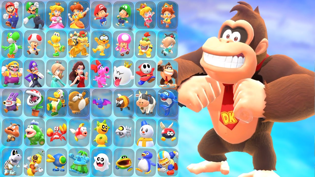 Mario Kart World - All Characters (Secret NPCs & Outfits Included)