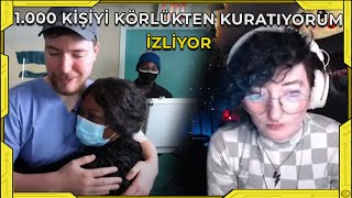 CEREN / MrBeast - 1,000 Blind People See For The First Time İZLİYOR ve YORUMLUYOR