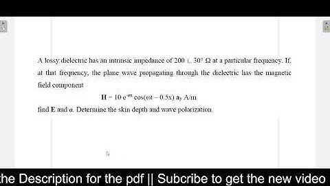 Numerical Problems on Electromagnetic Wave Propagation part 2