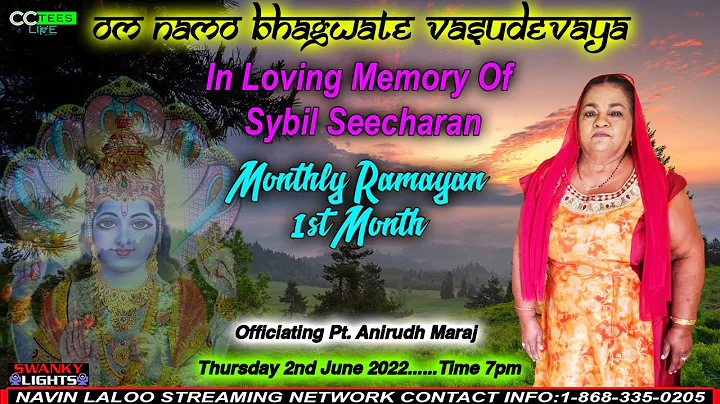 1st Monthly Ramayan for Sybil Seecharan